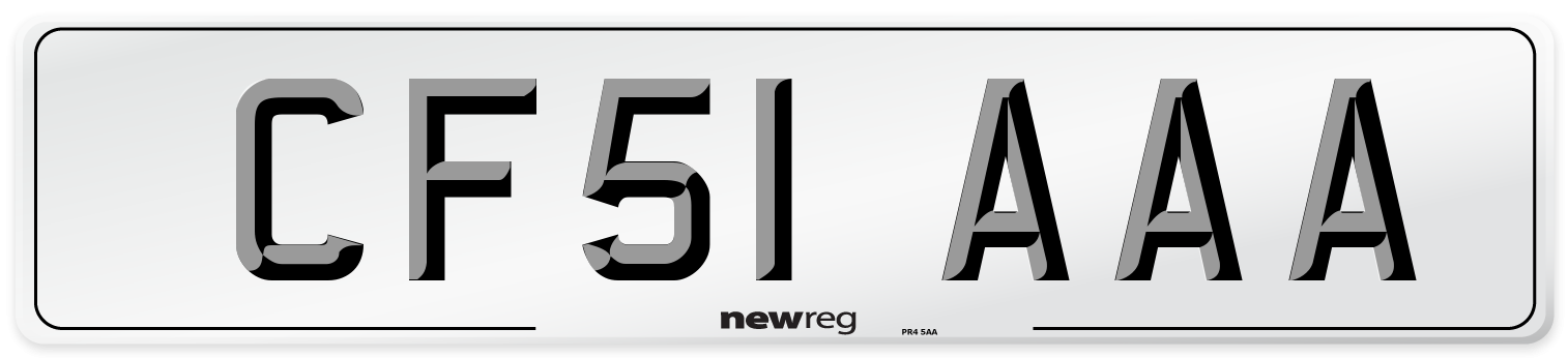 CF51 AAA Number Plate from New Reg